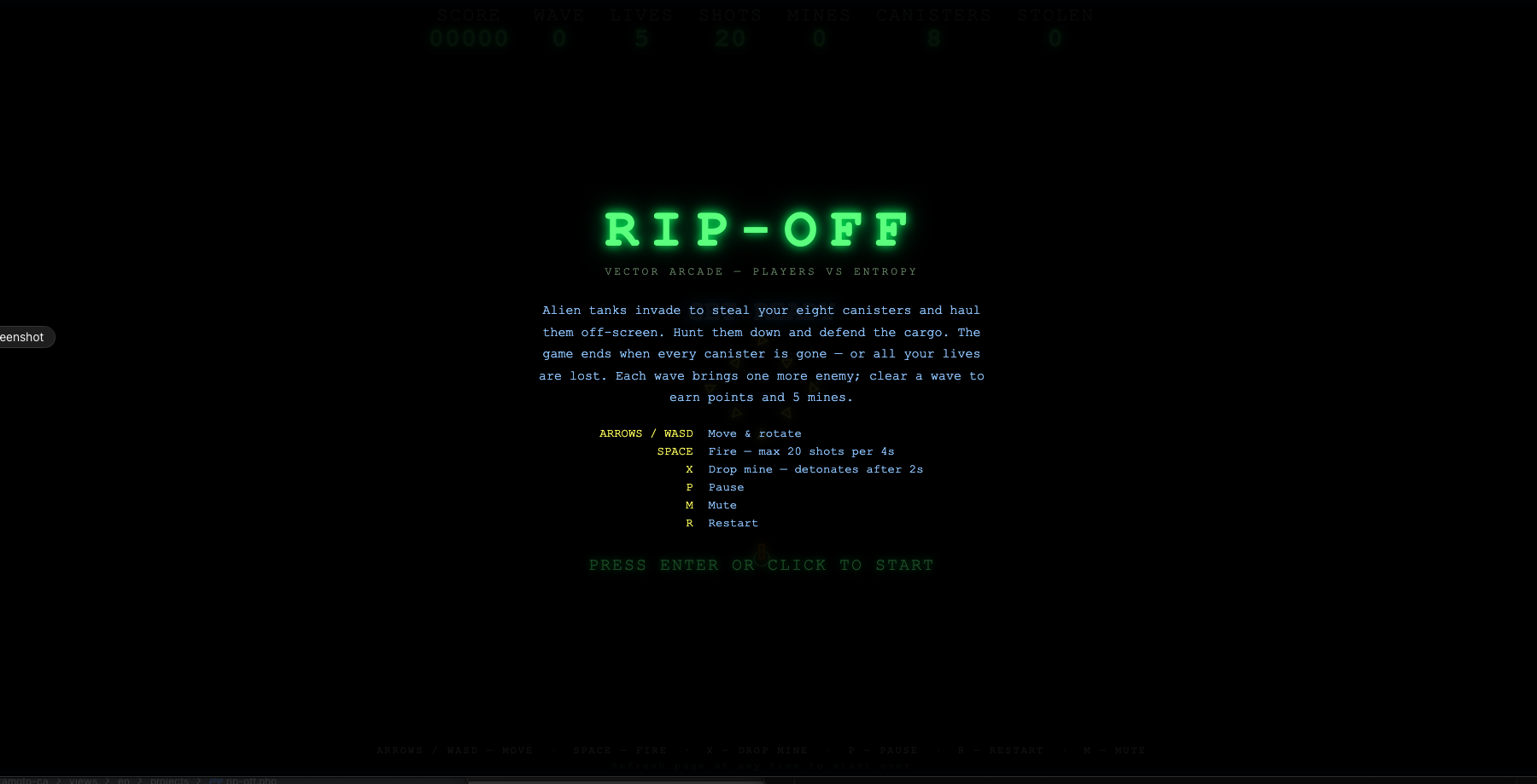 RIP-OFF arcade game
